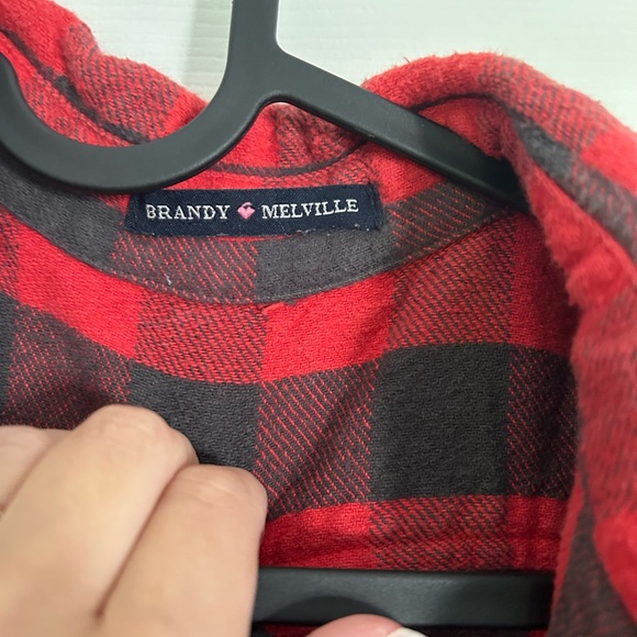 Brandy Melville Plaid Button Down Shirt - Picture 2 of 2